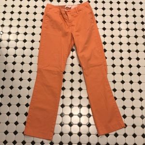 Isaac Mizrahi coral colored chinos size 8